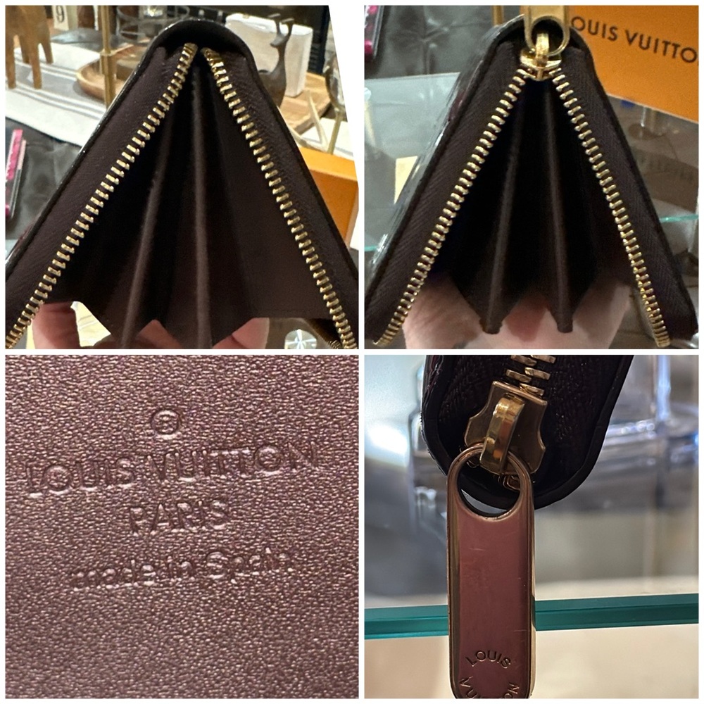 Authentic Louis Vuitton Vernis Continental Long Zip Wallet in Aubergine Purple - Picture 7 of 16